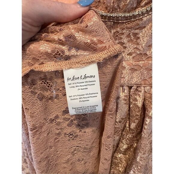 NWT For Love & Lemons x Revolve Shai Maxi Gown in Pink Size Small - Picture 10 of 10